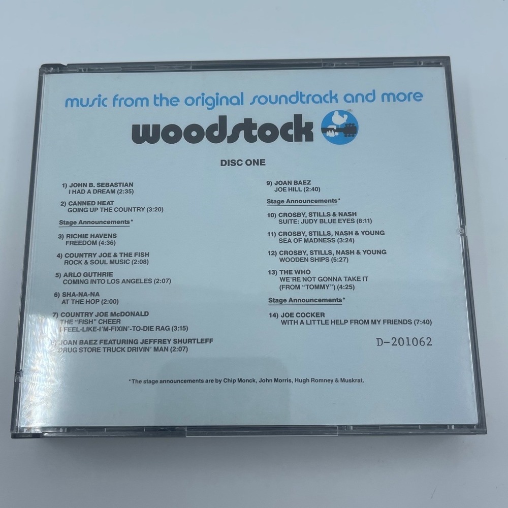 Woodstock Music From The‎ Original Soundtrack 2 CD Set Atlantic Records Signed
